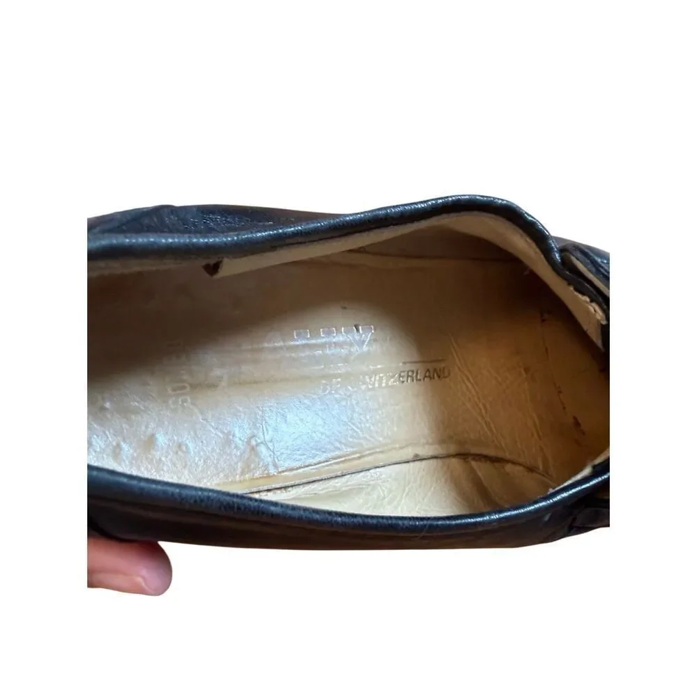 Bally black leather horsebit loafers size 9.5